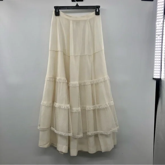 Vintage Wedding Dress Skirt Slip Womens S? Used Cream - Picture 3 of 14